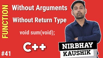 Function Without Arguments & Without Return Type In C++ | With Example | Explain In Hindi By Nirbhay