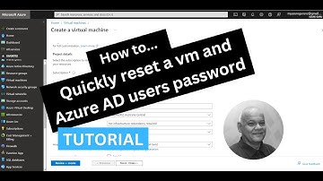 Azure Quickly reset a VM password and AD users password