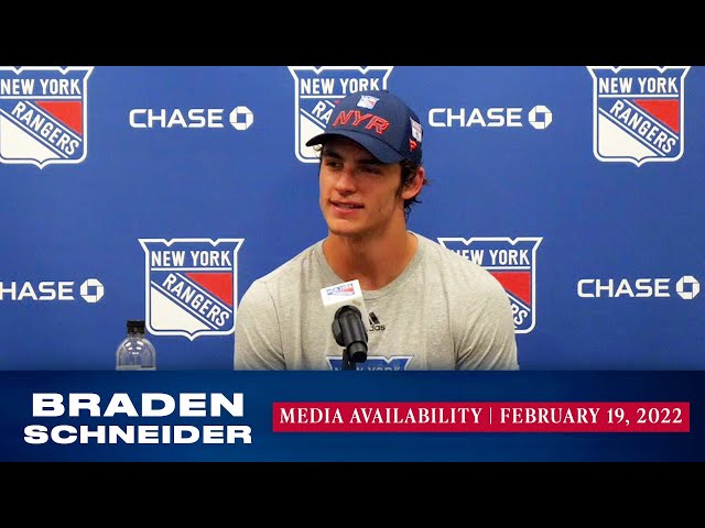 New York Rangers: Braden Schneider Pregame Media Availability