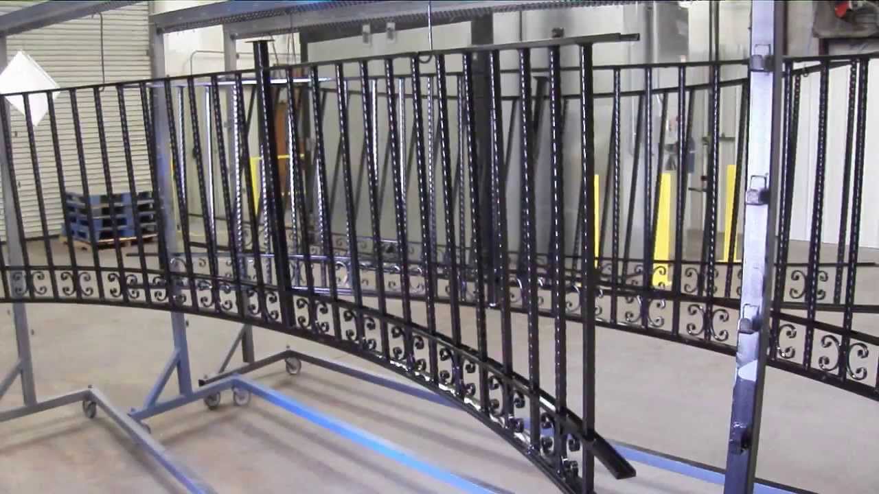 Custom railings - Sand Blasted & Powder Coated - YouTube
