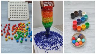 Compilation ASMR video with beads, xylophone, balls, bells and other
