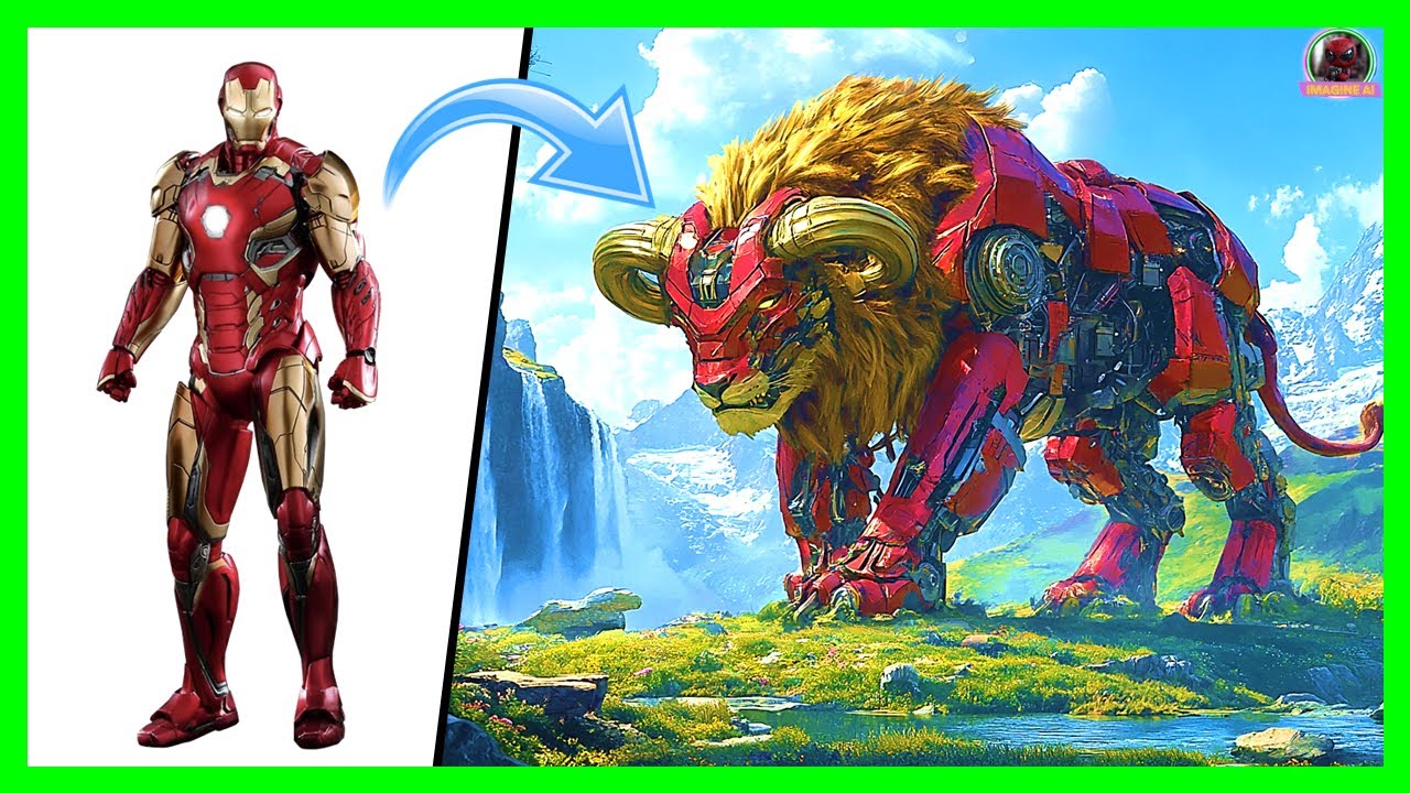 AVENGERS mix LION AND mix BULL  - VENGERS 🔥 All Characters (marvel & DC) 2025 🌟
