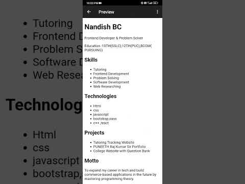 plain Resume in