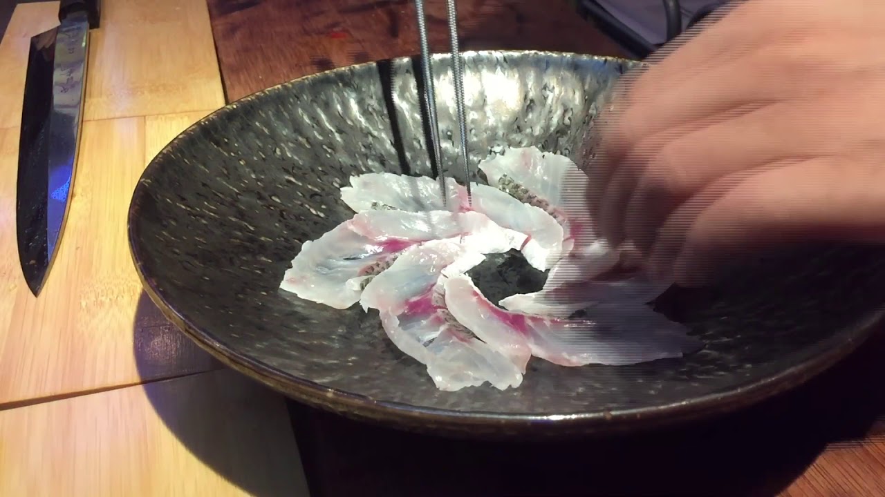 Shiromi Usuzukuri White Fish Sashimi Ponzu Sauce YouTube