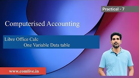 PR   8 ONE VARIABLE DATA TABLE - Comlive