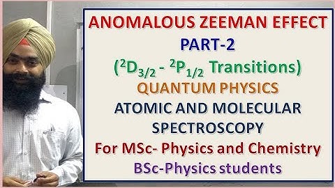 Anomalous Zeeman Effect (Part 2)- With an illustrative example