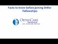 Facts to know before joining orthofellowships orthocaresolutions8921