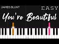 James Blunt - You’re Beautiful | EASY Piano Tutorial