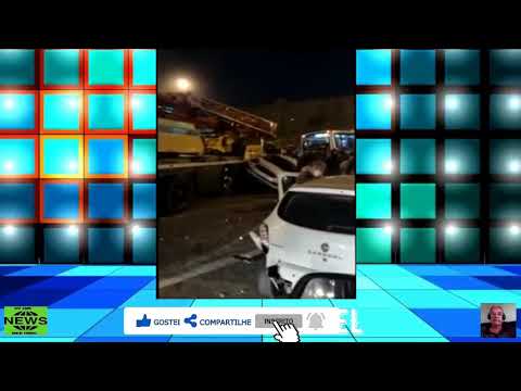 GUINDASTE PERDE FREIO ATINGE ÔNIBUS E CARROS EM NITERÓI (RJ)