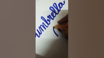 #how to write umbrella in cursive #shorts @handwriting