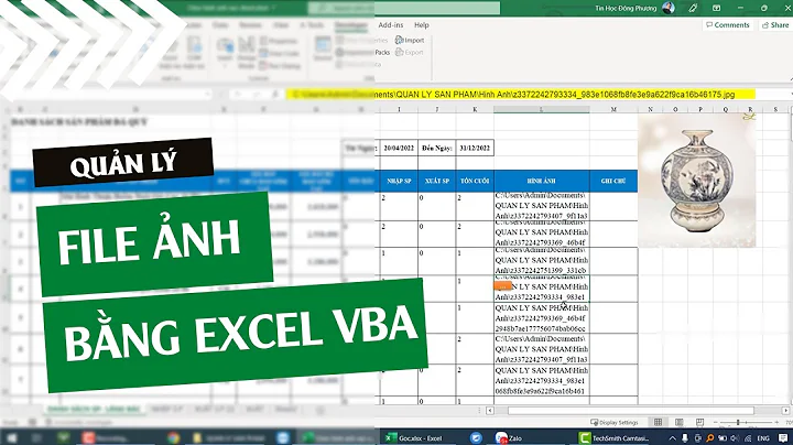 Cách quản lý hình ảnh sản phẩm trong Excel bằng VBA cực hay và nhẹ