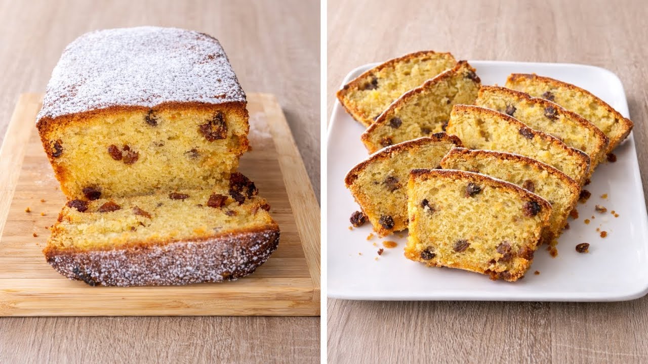 ¡El bizcocho con pasas MÁS fácil😍