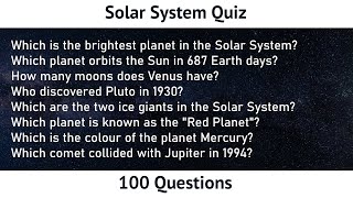 Solar System Quiz | 100 Questions | Space Quiz | Astronomy screenshot 2