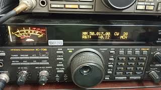 2026-08-16-16:25,聽到宮崎大學(JA6YBR)的6米波段信標響起(微弱-50W PWR)。