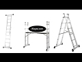 iKayaa 4 in 1 DIY Multi Purpose Step Ladder Scaffold