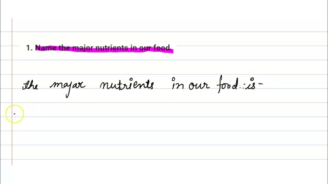 Name The Major Nutrients In Our Food Class 6 Lesson 2 Science YouTube essential-nutrients-your-body-needs-6-core-nutrients-classification