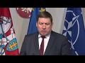 Krašto apsaugos ministro spaudos konferencija karinių pratybų &quot;Zapad 2017&quot; tema