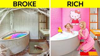 POOR vs RICH vs GIGA RICH ROOM MAKEOVER || Cool Room Makeover Challenge by 123 GO!