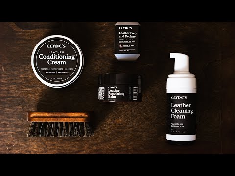 Clyde's 4-Step Leather Recoloring Kit | Includes Brush and Lint-Free Towels | Cleans, Restores, and Protects Your Leather
