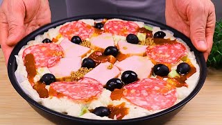 After this video you won't buy pizza again! Homemade pizza made from light dough!