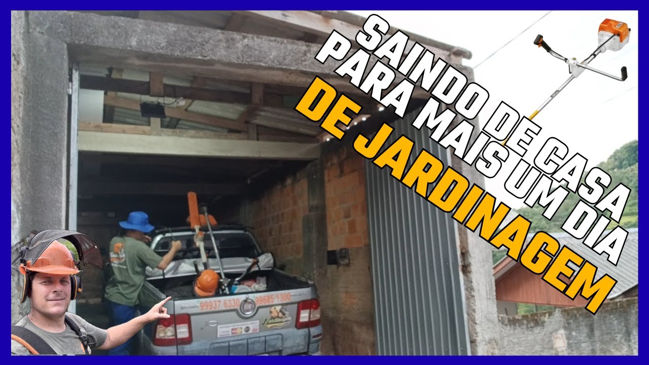 Saindo de Casa para Mais um Dia de Jardinagem com a Roçadeira Stihl FS ...