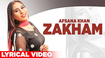 Zakham (Lyrical Video) | Afsana Khan Ft Kunwarr | Punjabi Songs 2021 | Planet Recordz
