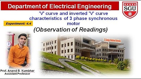 V curve and inverted V curve characteristics of 3 phase synchronous motor by SGU Electrical Dept-4.4