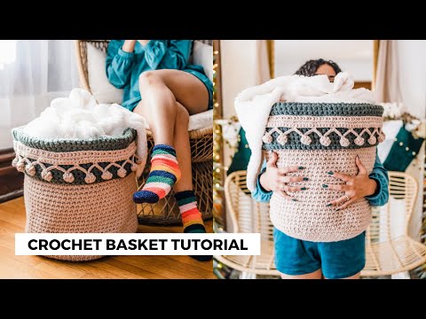 Fireside Basket // Crochet PDF Pattern