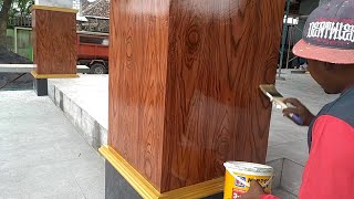 How to Make Teak Wood Fiber Patterns with Wall Paint ||  Tutorial Techniques and Explanations