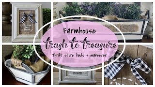 Farmhouse Trash To Treasure | Thrift Store Finds + Makeover