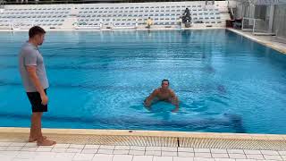 :  . .  . Complex of waterpolo exercises in pool by  Pavel Khalturin