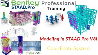 Modeling in STAAD Pro V8i (In Hindi) | Coordinate System | Model Generation