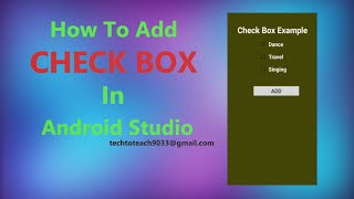 Android Studio Tutorial For Beginners PART 7  | CheckBox