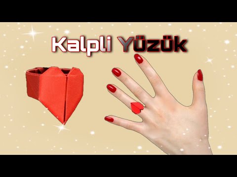 Kağız Ürək Üzüklərinin Hazırlanması - Origami Ürək Üzüklərinin Hazırlanması