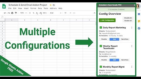 Schedule & Send Emails Addon: Multiple Configurations Feature
