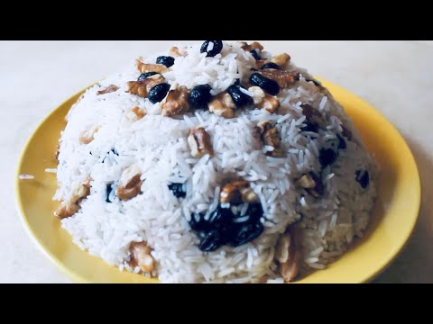 How To Make Rice With Honey Syrup Nuts and Raisins