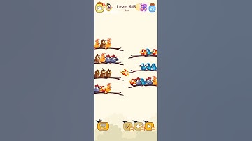 Bird sort color game level 645 #games #gameartdesign #gamedesign #gameplay #gamelevel