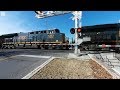 360° Video - Crossing with Pedestrian Gate - CSX DPU Coal Train