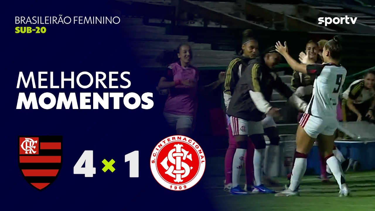 FLAMENGO 4 X 1 INTERNACIONAL | MELHORES MOMENTOS | SEMIFINAL | BRASILEIRÃO FEMININO SUB-20 | sportv