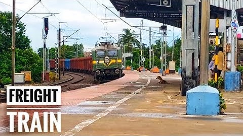 Python Freight train with 25 Wagons | Longest Train in Indian Railway | Indian Railway