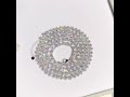 Custom jewelry silver moissanite tennis necklace MSN 526