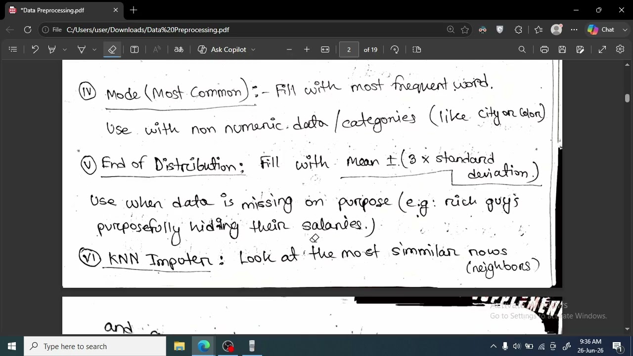 Machine Learning Mid | Data Preprocessing