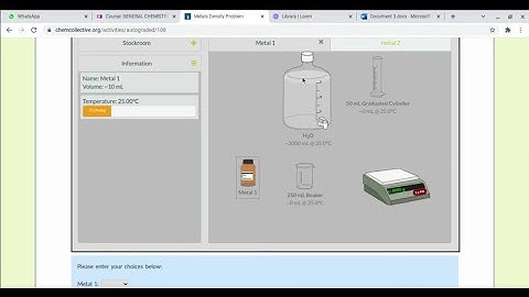 How to identify unknown metals using Virtual Lab Experiment