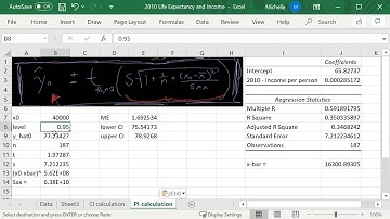 Simple Linear Regression - Prediction Interval - Example in Excel