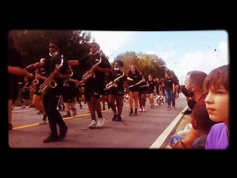 Carrollton Junior high School band at the 2020 Homecoming parade in Carrollton, GA ???. (23-10-2020)