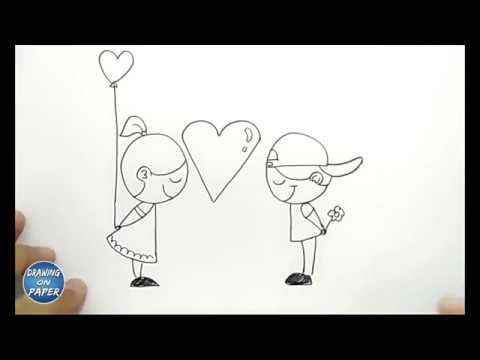 Very Easy!! How to Draw Simple Couple - Drawing doodle art ...