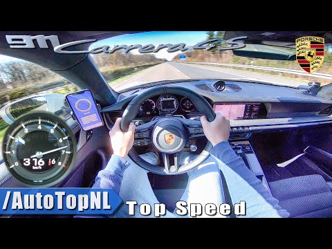 NEW! Porsche 911 (992) Carrera 4S 316km/h AUTOBAHN POV TOP SPEED by AutoTopNL