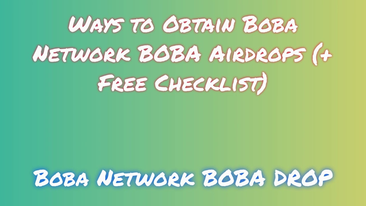 Grab Boba Network BOBA Airdrop for Free | Learn How to Swap or Sell Boba Network BOBA Airdrop