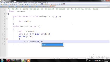 How to convert decimal into binary , octal and Hexadecimal using Java  part-1