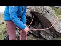 Ropework for scrambling 1: belaying off a direct anchor using a rope and a sling